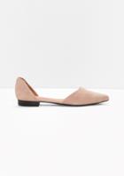 Other Stories Pointy Suede D'orsay Flats