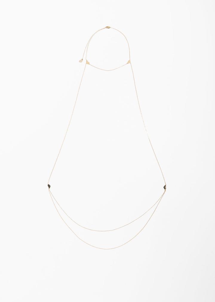 Other Stories Metal Pendant Body Chain - Gold