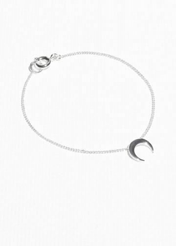 Other Stories Crescent Moon Bracelet - Silver
