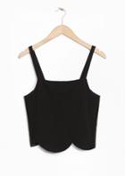 Other Stories Scallop Edge Strap Top