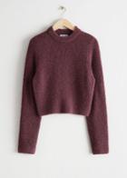 Other Stories Boxy Alpaca Knit Sweater - Pink