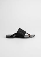 Other Stories Curved T-bar Strap Sandals - Black