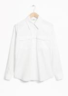 Other Stories Structured Cotton Shirt With Front Pockets
