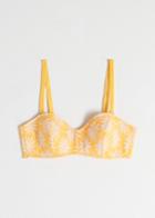 Other Stories Floral Bandeau Bikini Top - Yellow