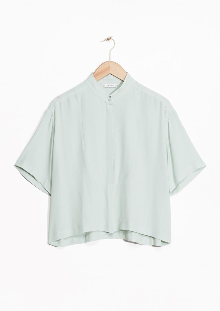 Other Stories Stand Up Collar Blouse