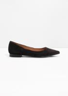 Other Stories Pointy Suede Ballet Flats