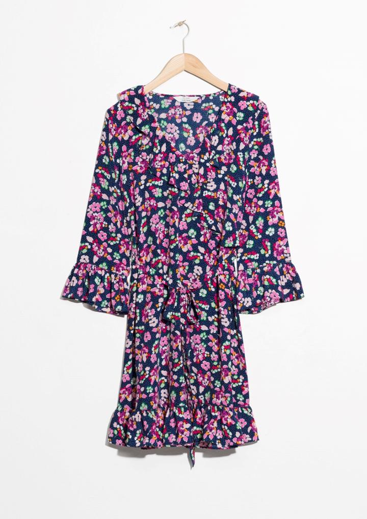 Other Stories Tie Frill Dress