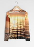 Other Stories Long Sleeve Sunset Top - Yellow