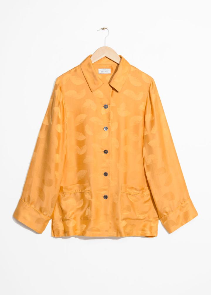 Other Stories Lounge Jacquard Shirt - Yellow
