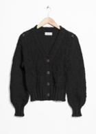 Other Stories Chunky Knit Cardigan - Black