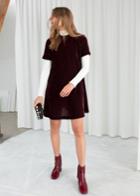 Other Stories Velvet T-shirt Dress - Purple