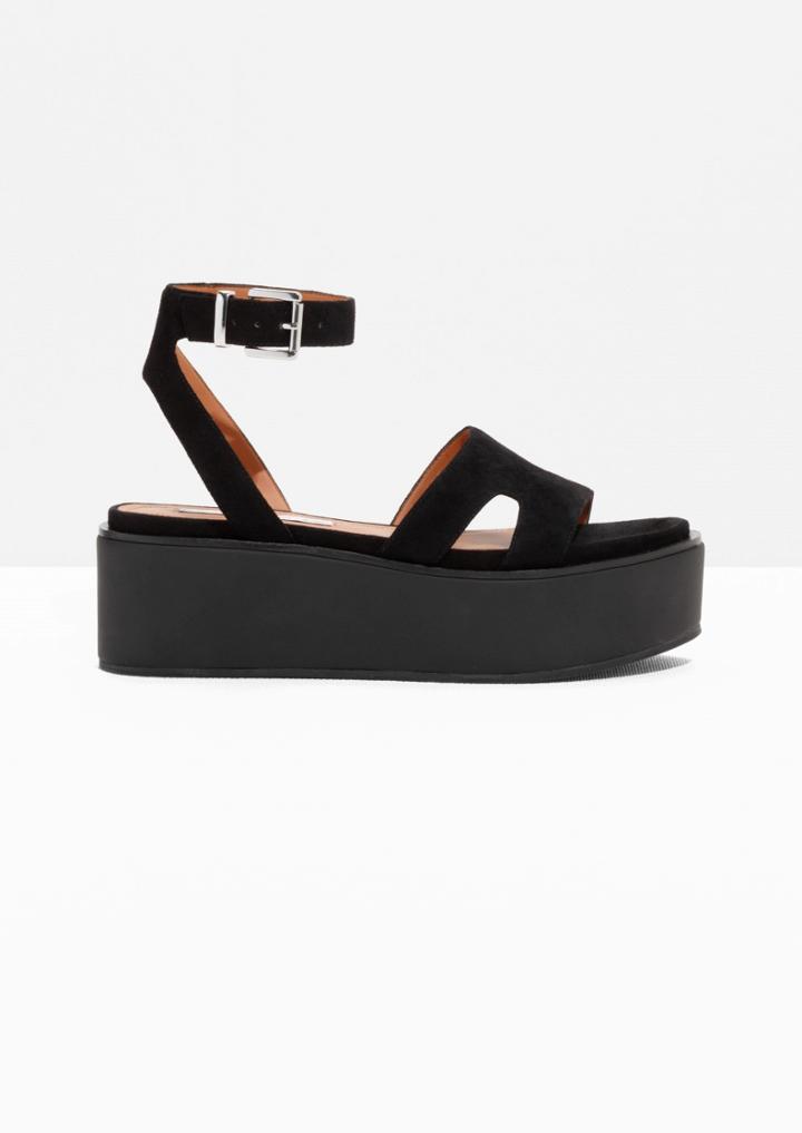 Other Stories Suede Ankle-strap Platform