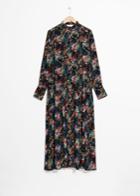Other Stories Oversized Printed Maxi Dress - Black