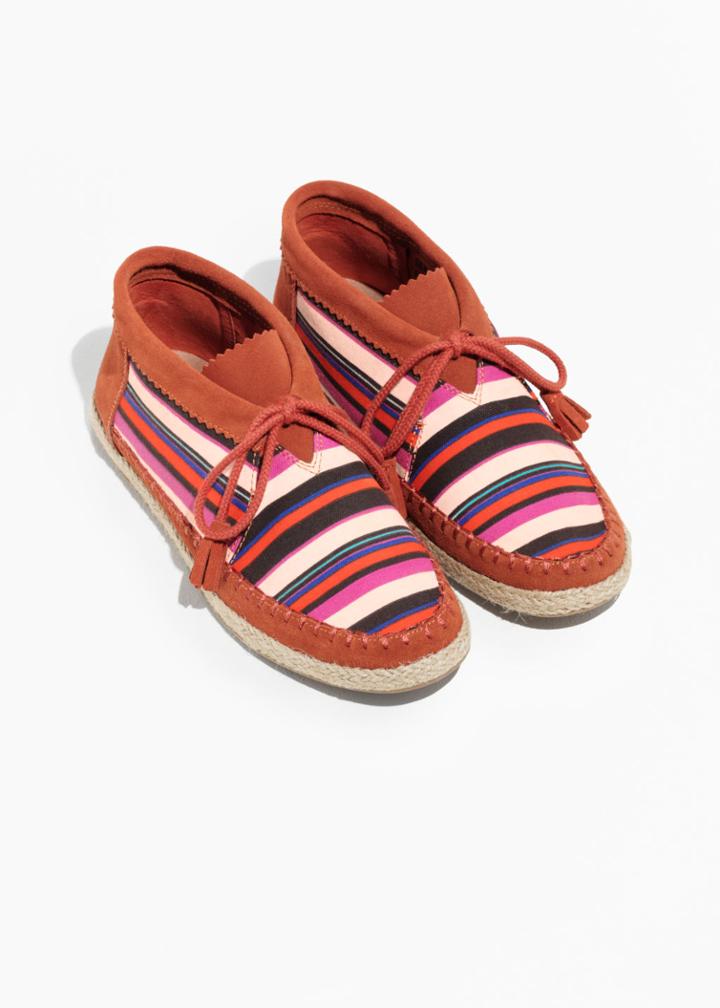 Other Stories Toms Suede Stripe Palmera Chukka Booties - Brown