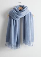 Other Stories Oversized Wool Scarf - Light Blue