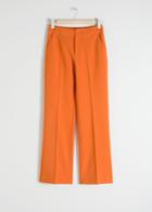 Other Stories Mid Rise Tailored Trousers - Orange