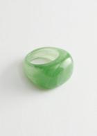 Other Stories Twisted Resin Ring - Green