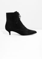 Other Stories Laces And Suede Ankle Boots