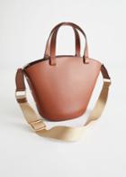 Other Stories Small Structured Leather Tote Bag - Beige
