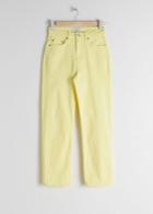 Other Stories Tapered High Rise Jeans - Yellow