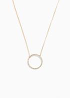 Other Stories Jewel Circle Pendant Necklace - White