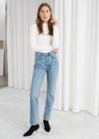 Other Stories Straight High Rise Jeans - Blue