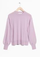 Other Stories Puffy Merino Wool Sweater - Pink