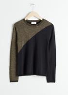 Other Stories Wool Blend Glitter Sweater - Gold