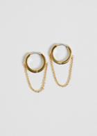 Other Stories Mini Hoop Chain Earrings - Gold