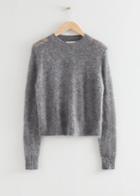 Other Stories Knitted Mohair Jumper - Grey
