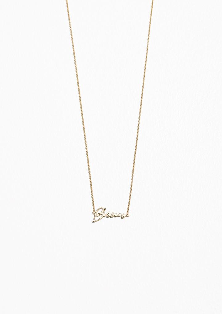 Other Stories Bisous Charm Necklace