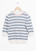 Other Stories Organic Cotton Striped Sweater - White