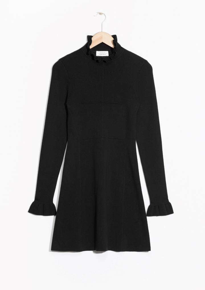 Other Stories Frilled Knit Dress