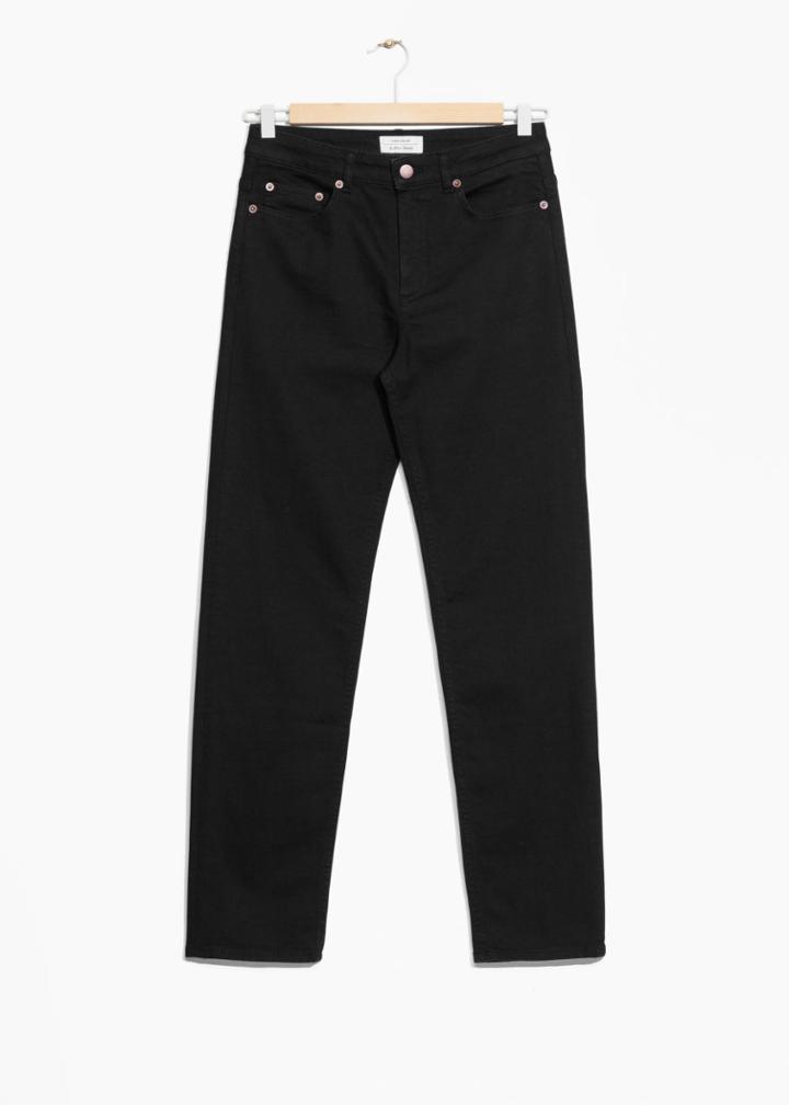 Other Stories Straight Denim Jeans - Black