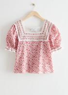 Other Stories Embroidered Lace Top - Red