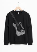 Other Stories Guitar Embroidery Sweater