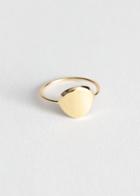 Other Stories Circle Pendant Ring - Gold