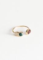 Other Stories Trio Stone Ring - Green