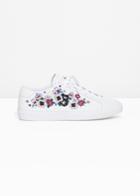 Other Stories Flower Embroidery Sneakers - White