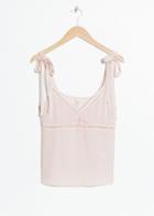 Other Stories Ribbon Trimmed Tank Top - Beige