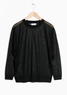 Other Stories Sheer Jumper - Black