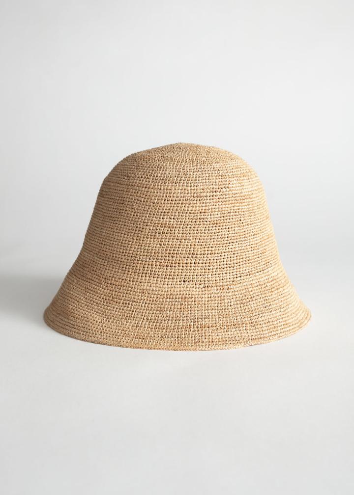 Other Stories Straw Bucket Hat - Beige