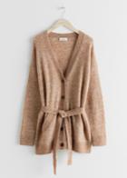Other Stories Striped Belted Cardigan - Beige
