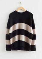 Other Stories Striped Knit Sweater - Brown