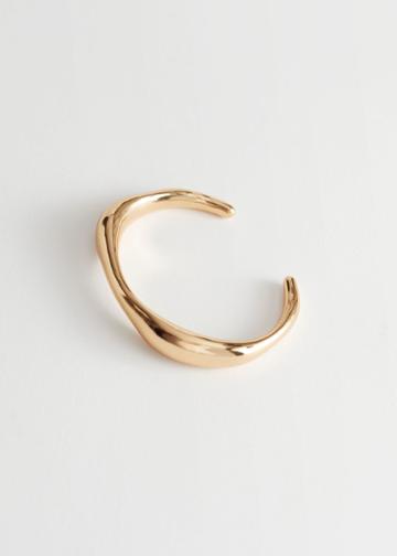 Other Stories Open Cuff Bracelet - Gold
