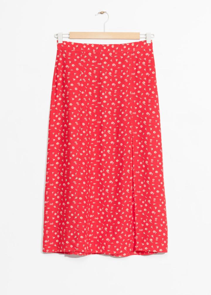Other Stories Lengthy Skirt - Red