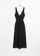 Other Stories Belted Wrap Jumpsuit - Black