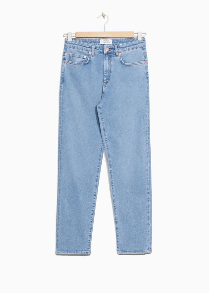 Other Stories Straight Stretch Jeans - Blue