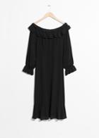 Other Stories Layered Frill Dress - Black