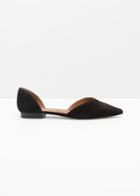 Other Stories Pointed Ballerina Flats - Black